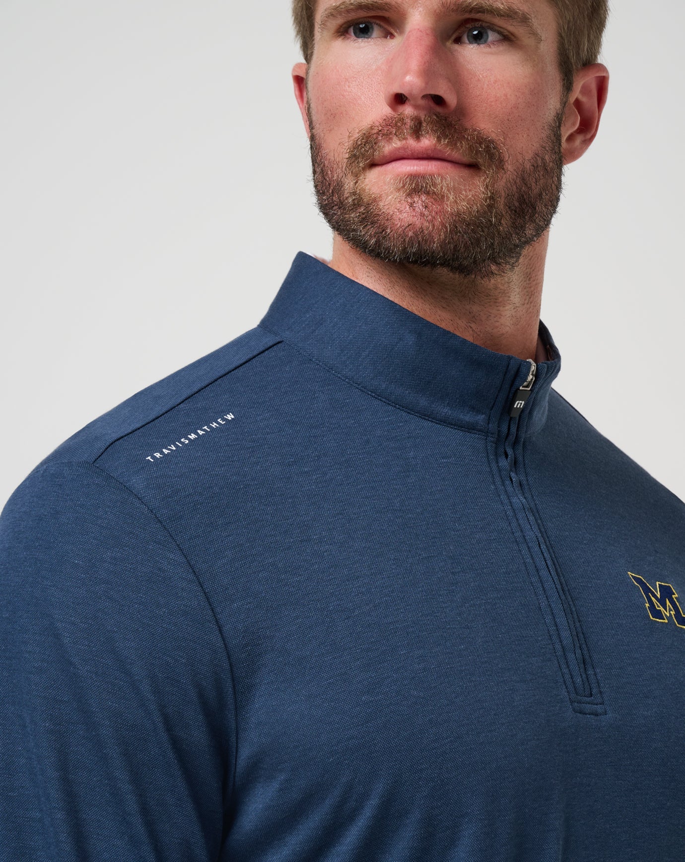 Travis Mathew Michigan Time To Tailgate Quarter Zip