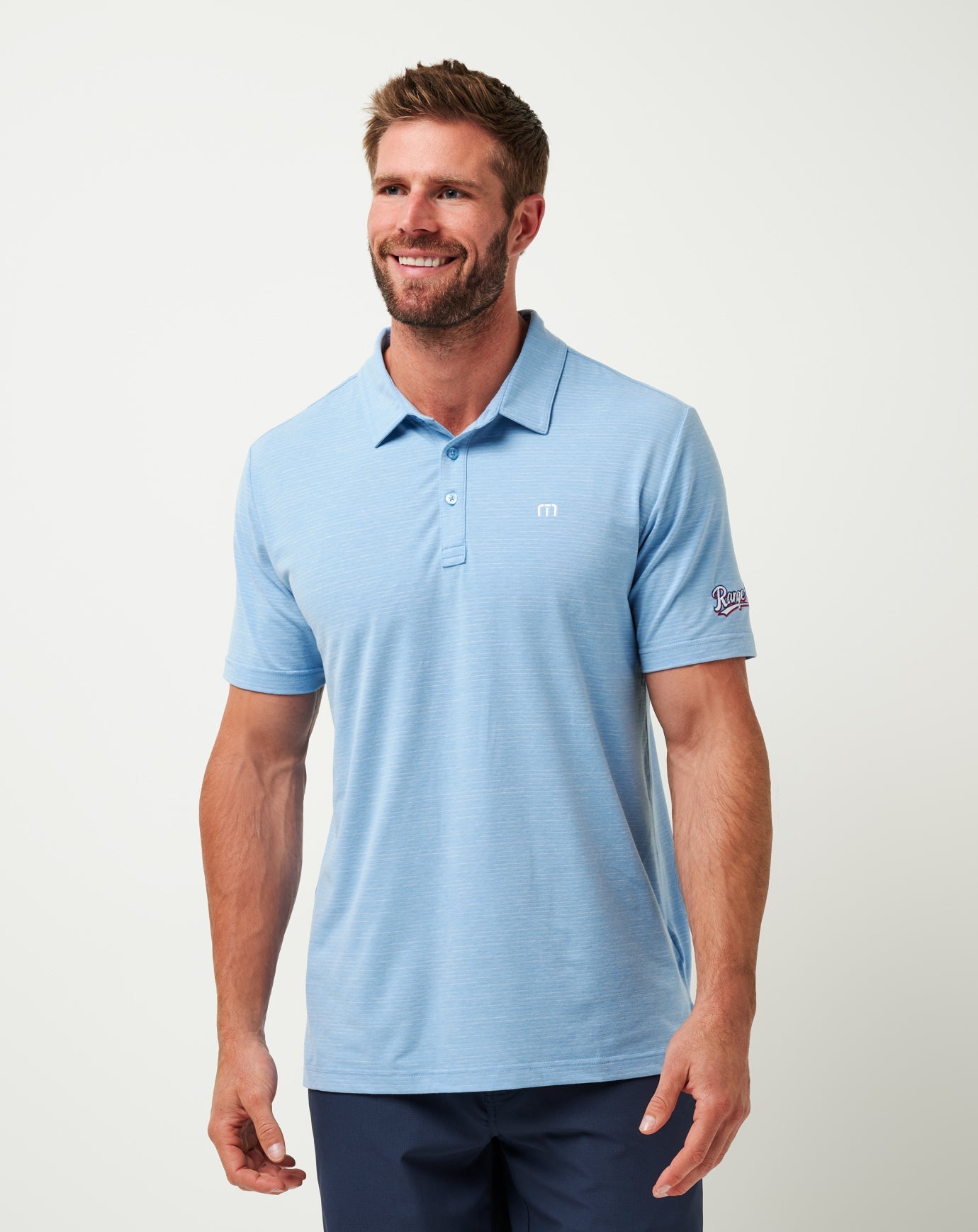 Travis Mathew Texas Rangers The Heater Polo