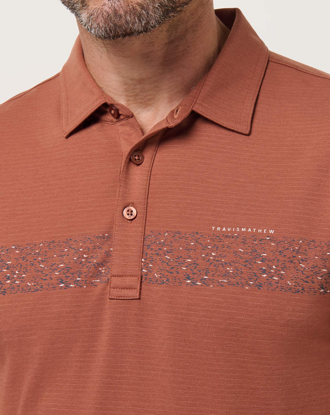 Travis Mathew The Heater Chest Stripe Polo