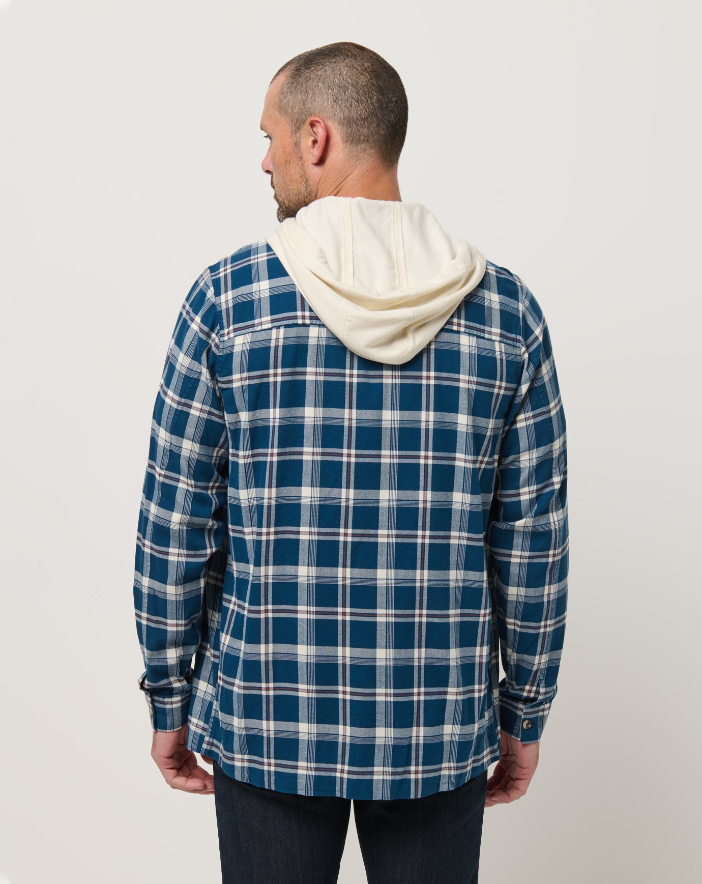 Travis Mathew Cloud Flannel Hooded Button-Up