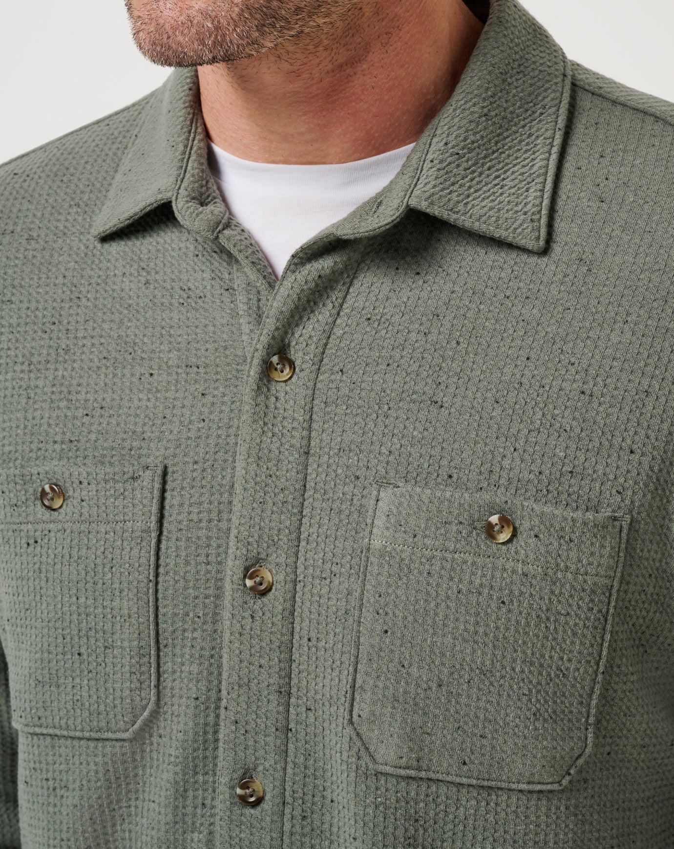 Travis Mathew Cloud Waffle Shirt Jacket