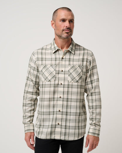 Travis Mathew Cloud Flannel Plaid Button-Up