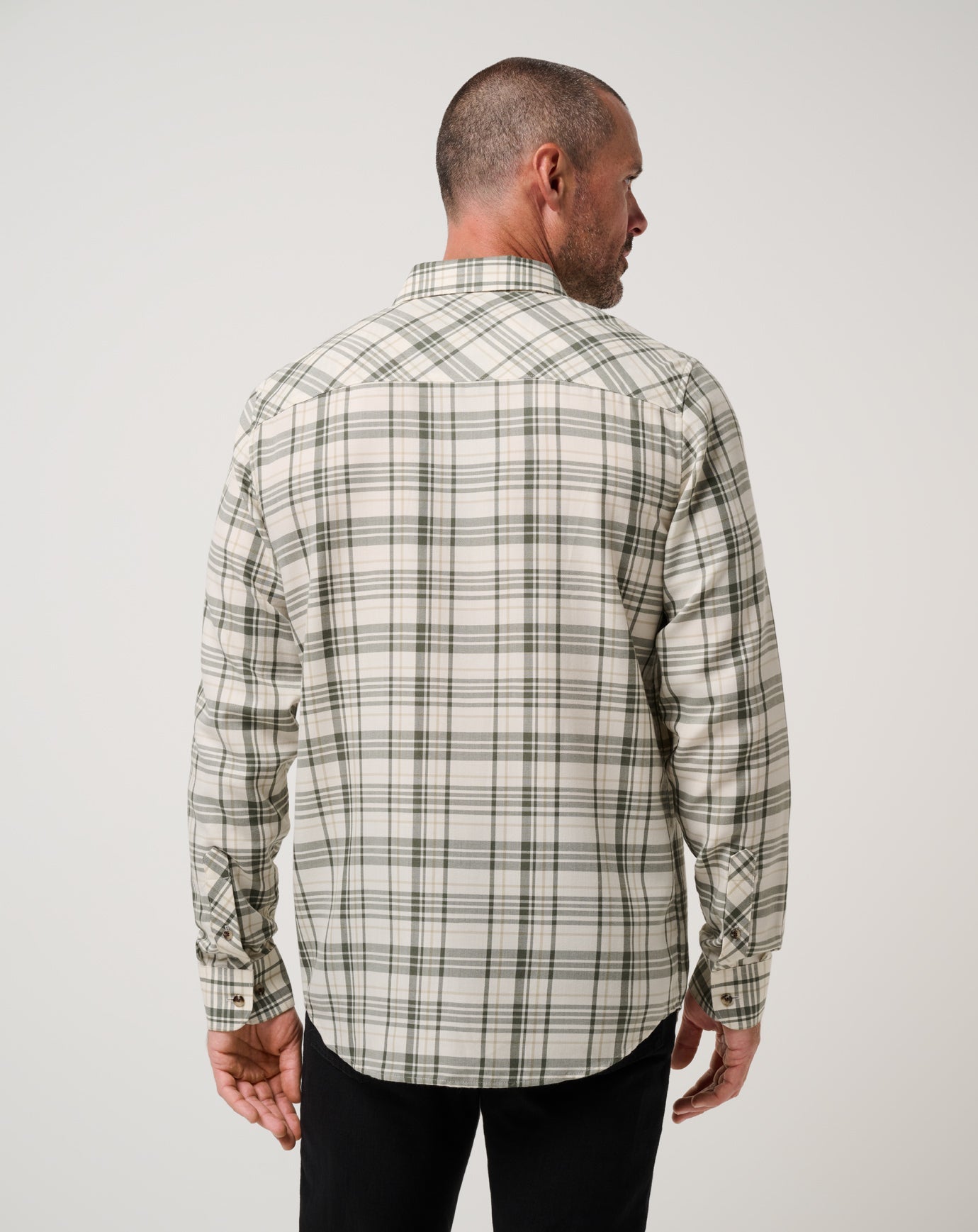 Travis Mathew Cloud Flannel Plaid Button-Up