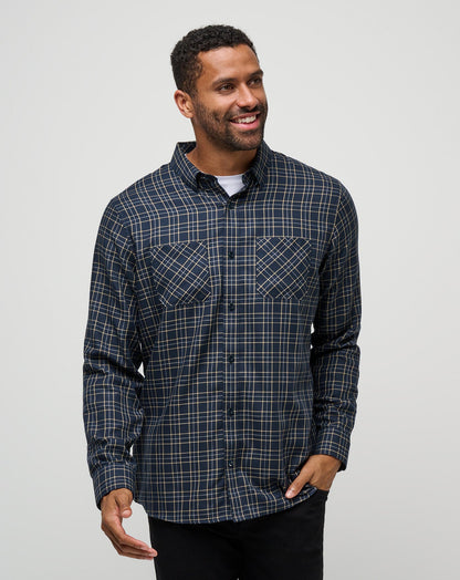 Travis Mathew Cloud Flannel Plaid Button-Up