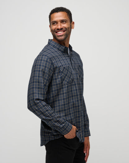 Travis Mathew Cloud Flannel Plaid Button-Up