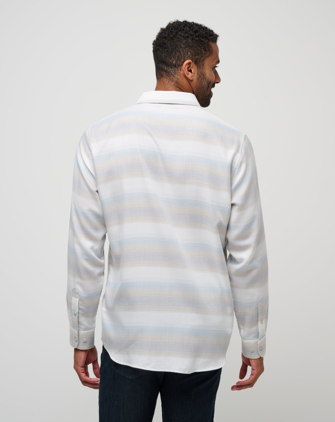 Travis Mathew Cloud Flannel Stripe Button-Up