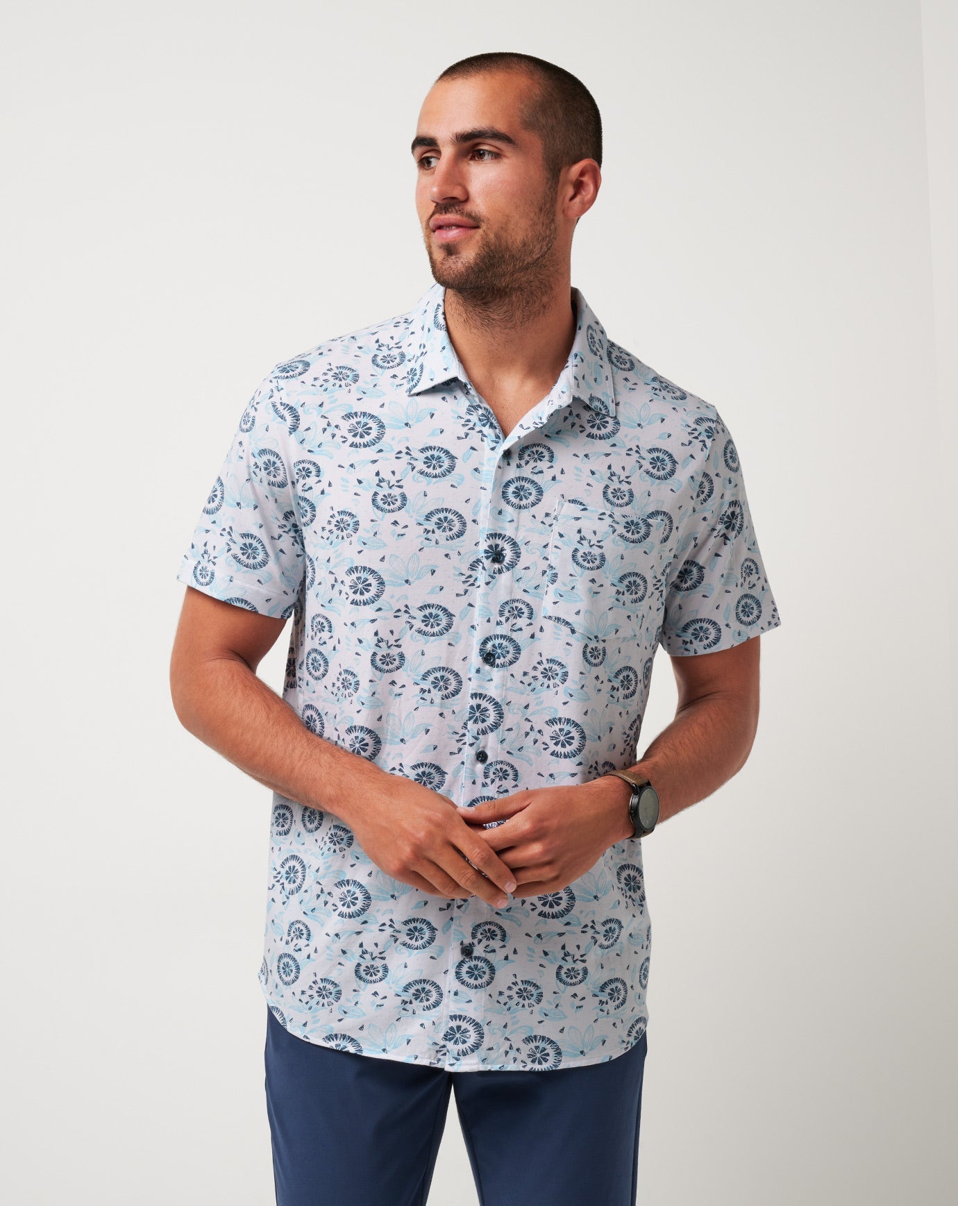 Travis Mathew Knit Flourish Button-Up