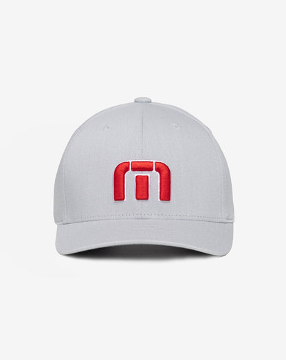 Travis Mathew Red White Iconic Snapback Hat