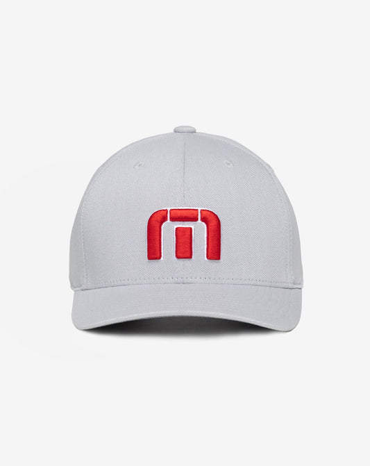 Travis Mathew Red White Iconic Snapback Hat