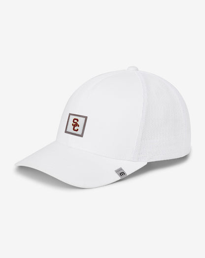 Travis Mathew USC Leather Patch Snapback Hat