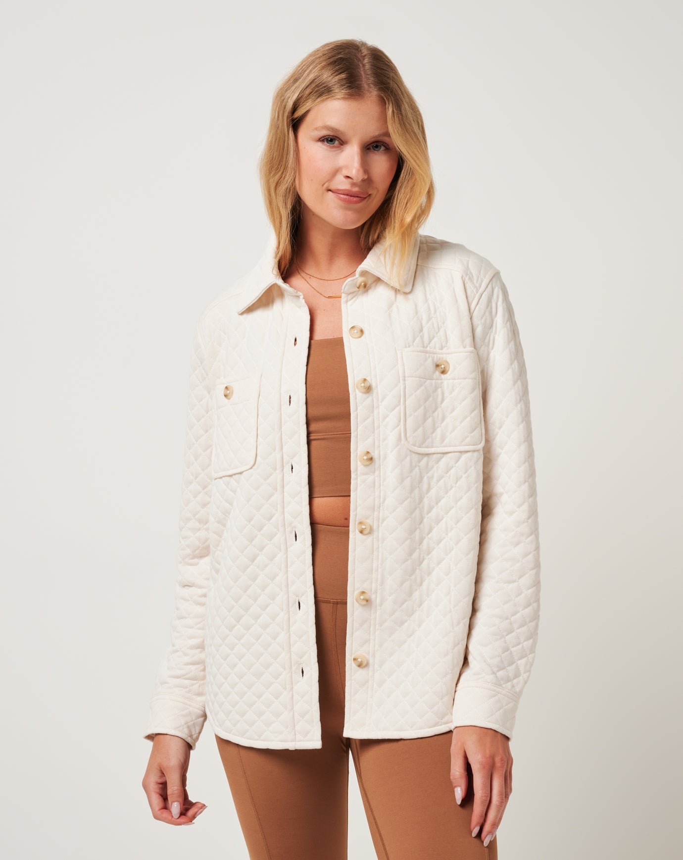 Travis Mathew Diamond Quilted Shacket