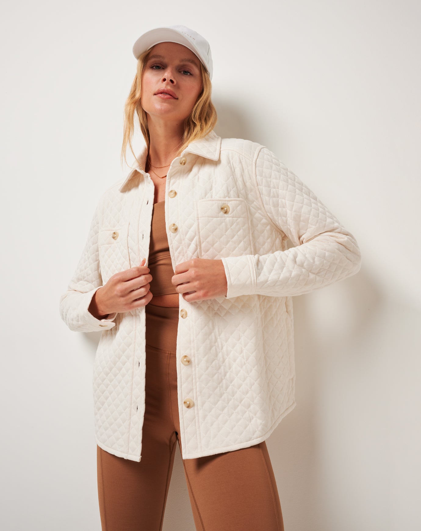 Travis Mathew Diamond Quilted Shacket