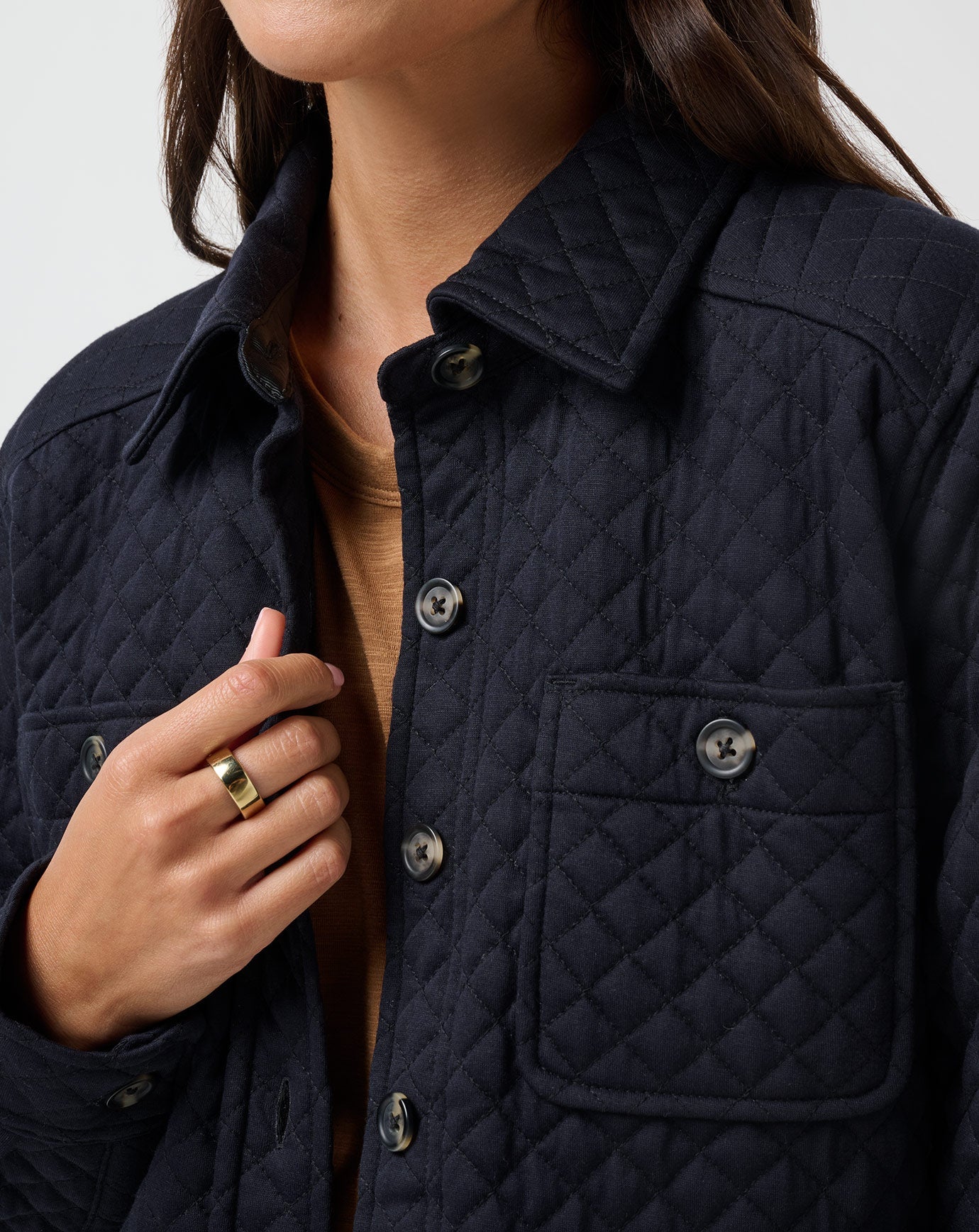 Travis Mathew Diamond Quilted Shacket