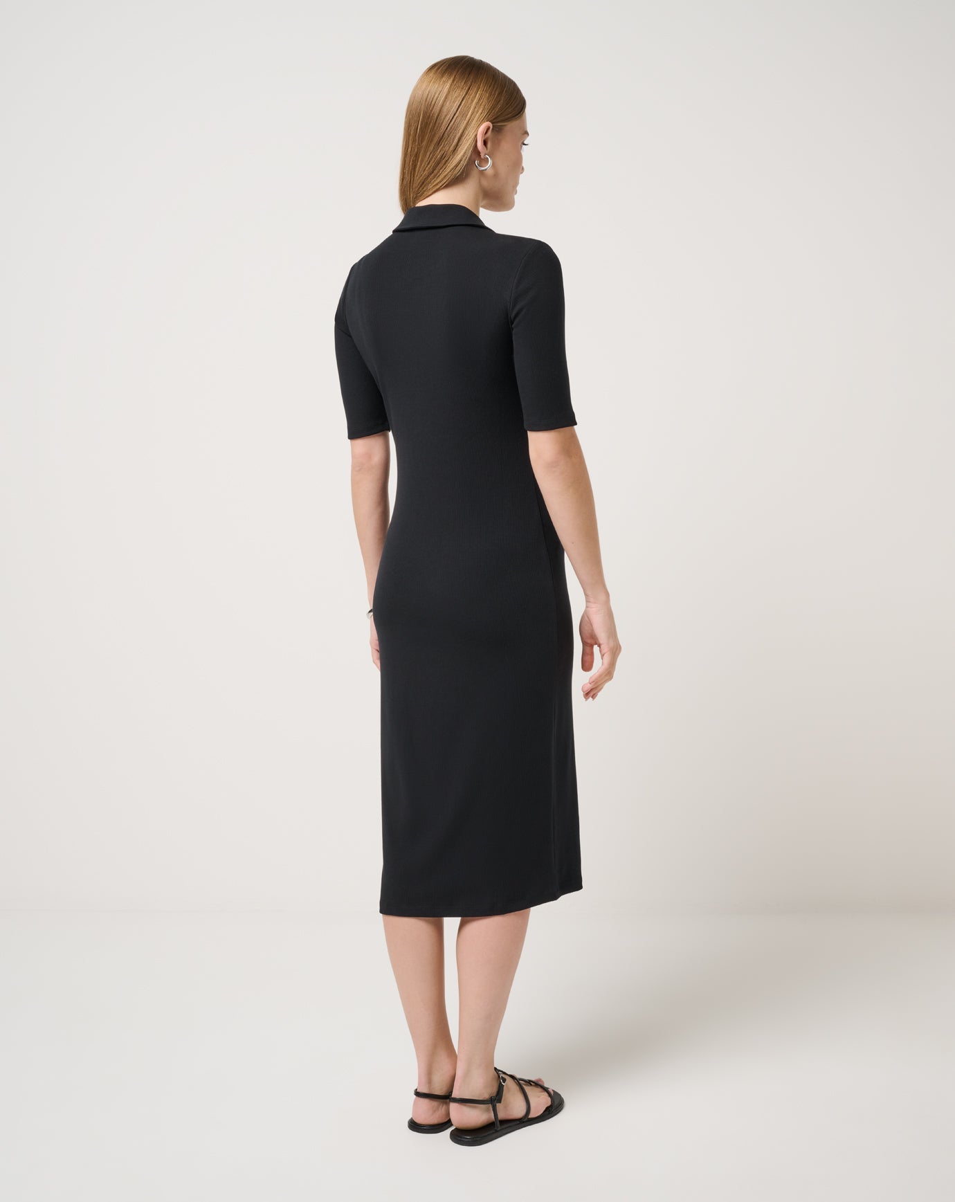 Travis Mathew Cloud Rib Polo Midi Dress