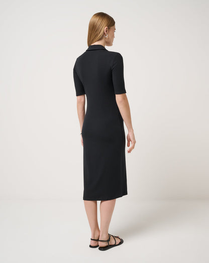 Travis Mathew Cloud Rib Polo Midi Dress