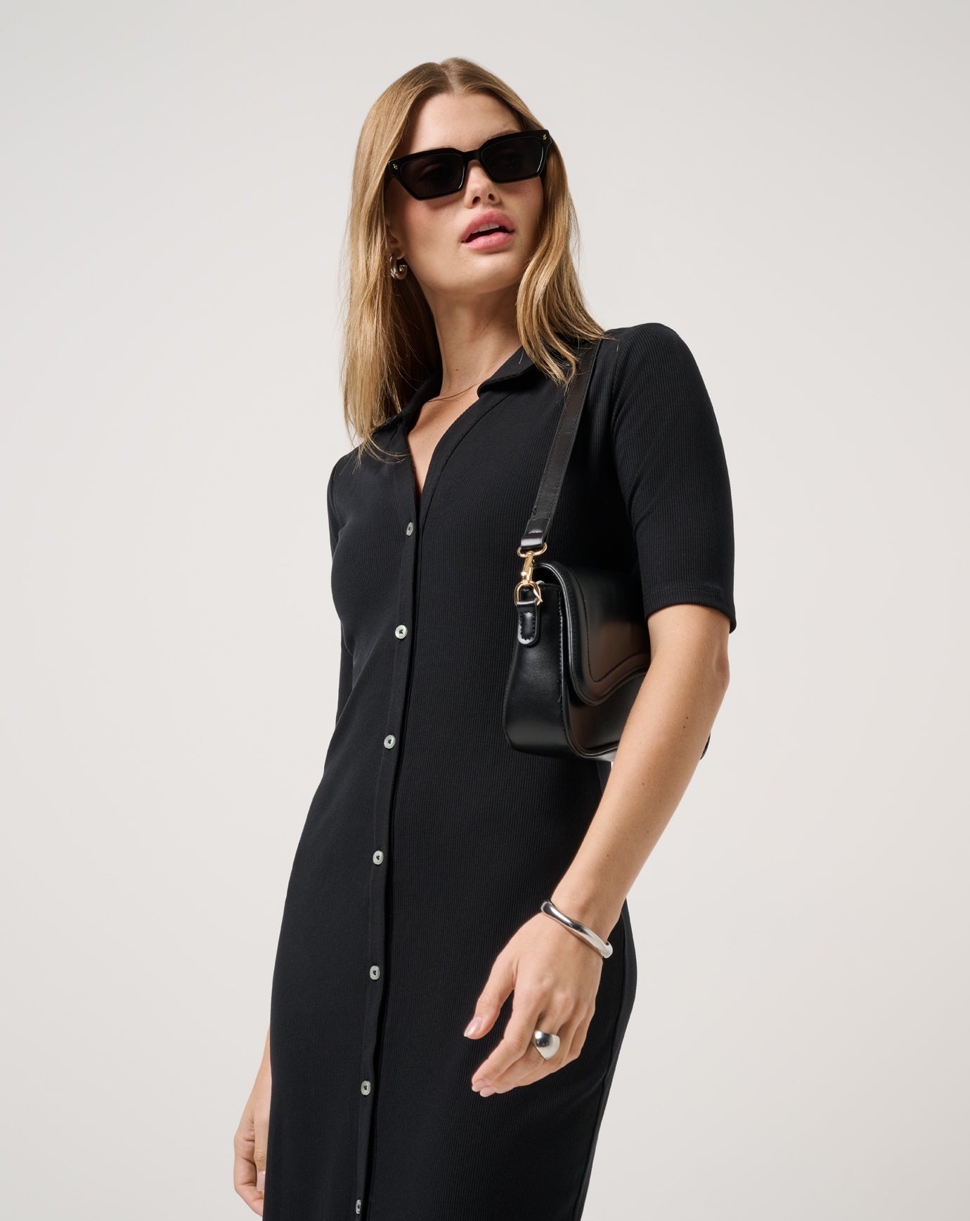 Travis Mathew Cloud Rib Polo Midi Dress