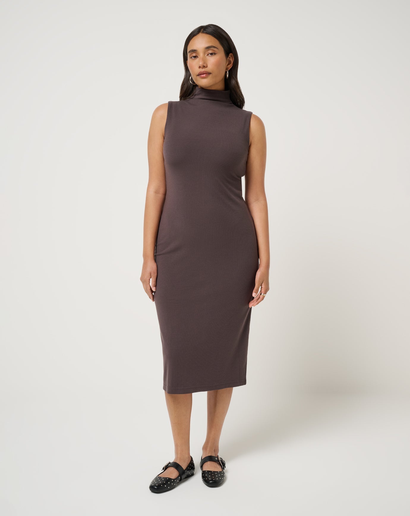 Travis Mathew Cloud Rib Mock Neck Dress