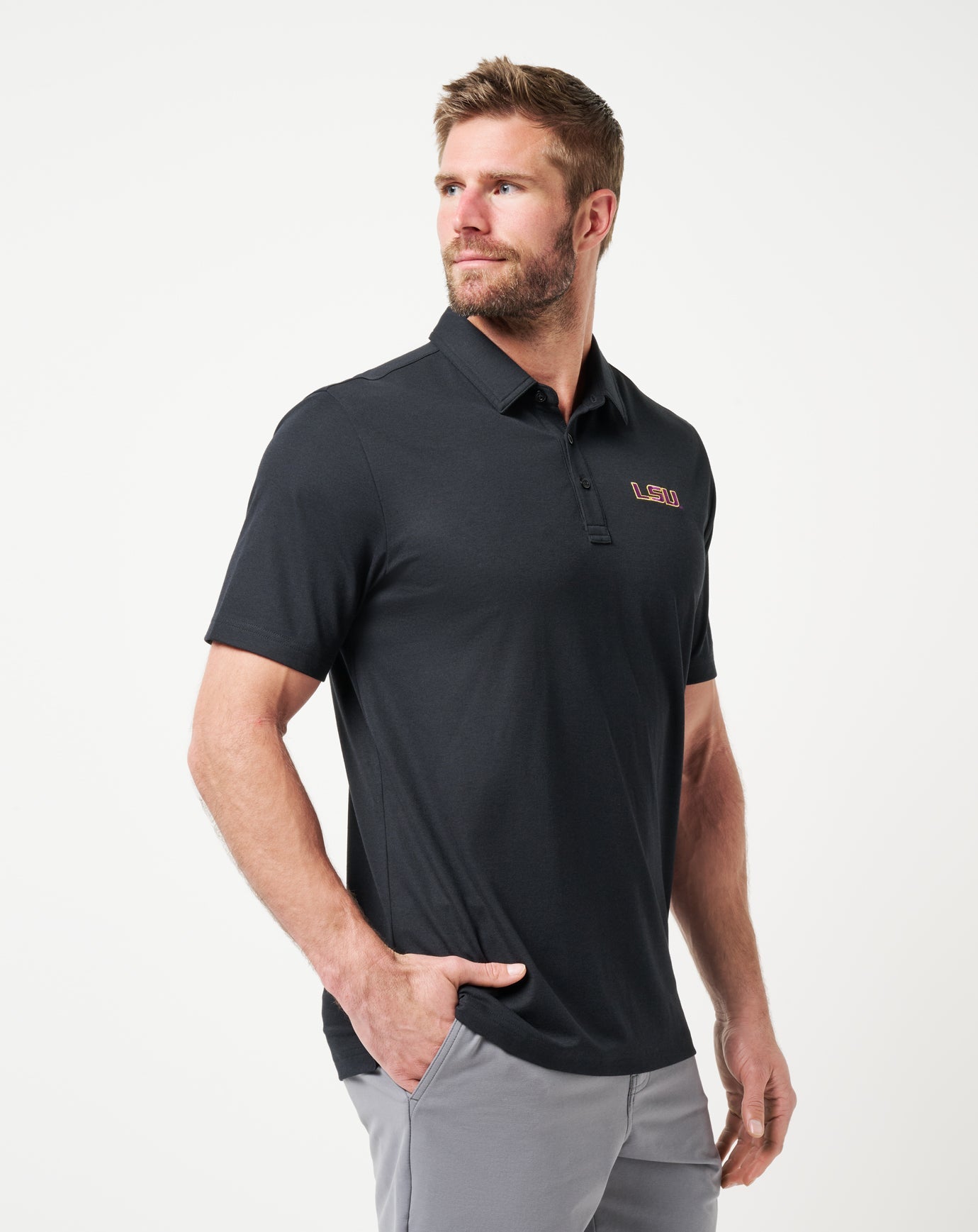 Travis Mathew LSU School Pride Polo