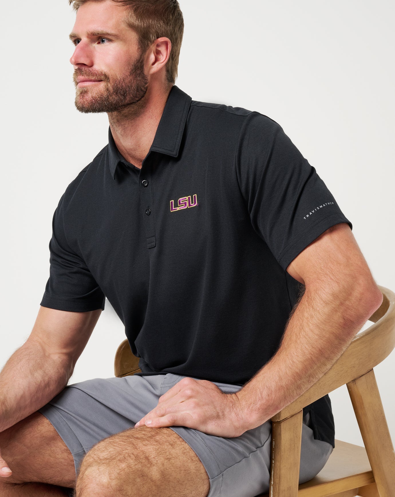 Travis Mathew LSU School Pride Polo