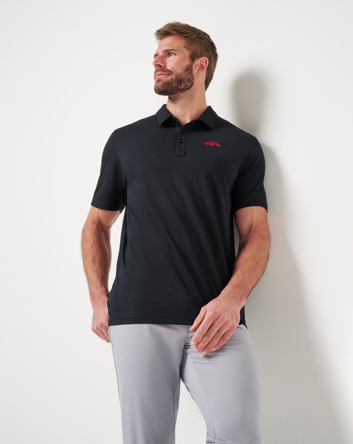 Travis Mathew Arkansas School Pride Polo