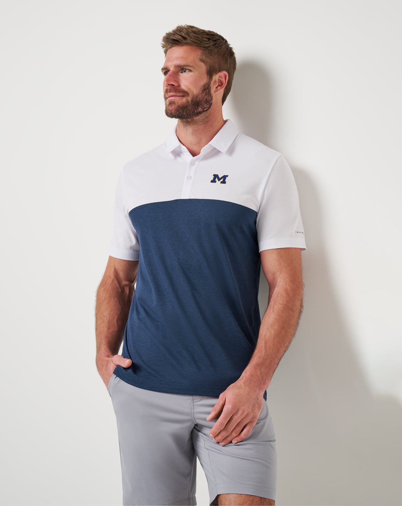 Travis Mathew Michigan Drop Back Polo